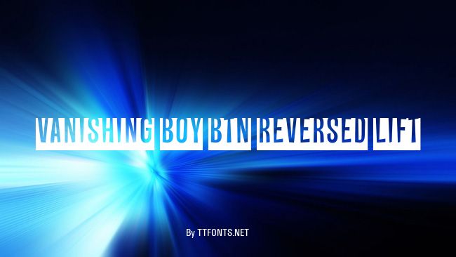 Vanishing Boy BTN Reversed Lift example